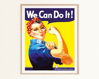 We Can Do It Poster - Feministisches Poster - Rosie the Riveter Wandkunst