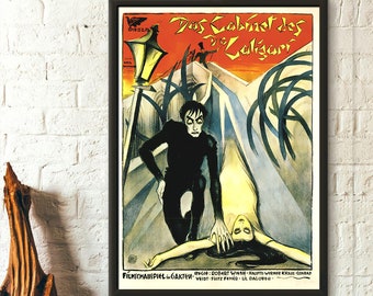 The Cabinet of Dr Caligari 1920 - Retro Movie Poster Old Movie Print Theater Decor Birthday Gift Idea Housewarming - Living Room Prints