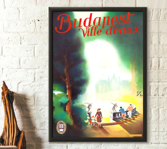 Vintage Budapest Hungary Danube Tourism Poster A3 Print