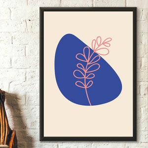 Neutrale Geometrische Wandkunst - Moderne Boho Dekor mit Regenbogen Botanischen Druck - Abstraktes Geometrisches Poster für die Wand