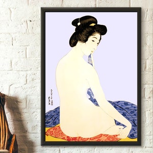 Japan Art - Woman After Bath 1915 - Hashiguchi Goyo Print Japan Art  Japanese Poster Goyo Poster Japan Wall Art Ukiyo e Print Wall Art