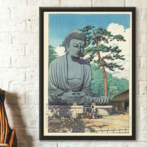 Buddha poster Great Buddha at Kamakura 1930 Wall Art