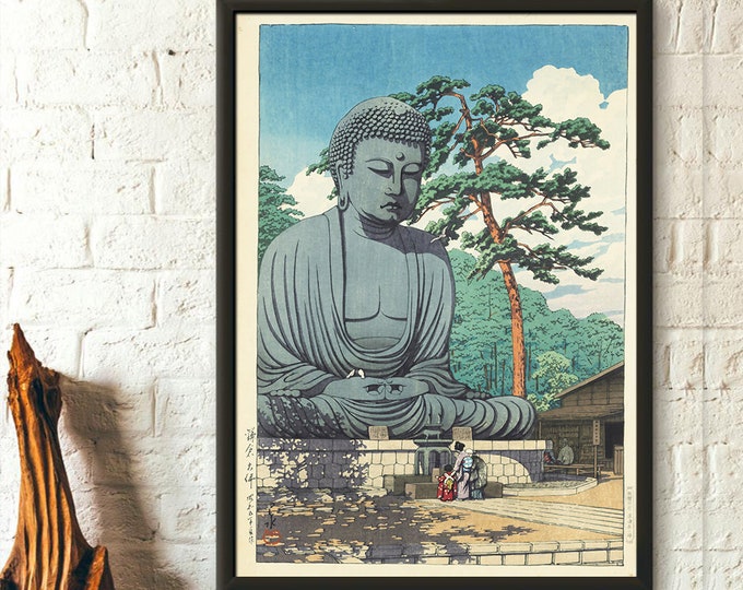 Buddha poster Great Buddha at Kamakura 1930 Wall Art