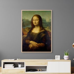 Mona Lisa Art Print Da Vinci Decoración de pared Póster clásico de La Joconde