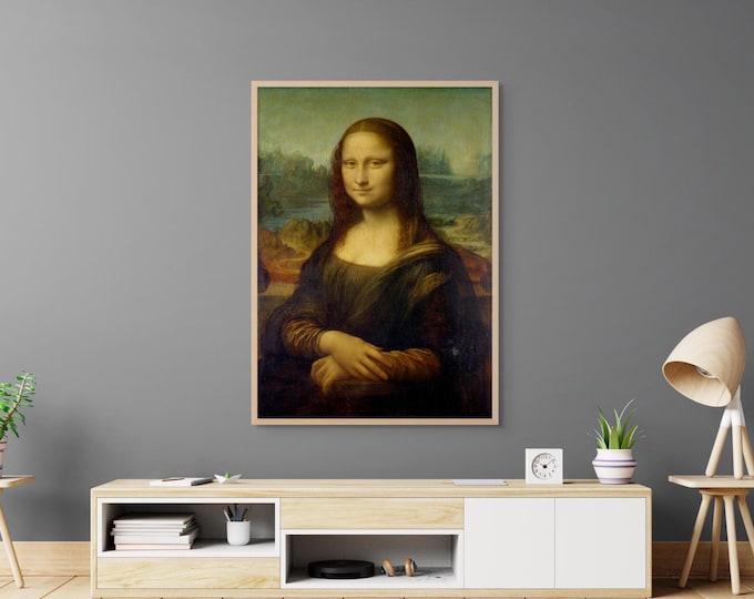 Mona Lisa Art Print  Da Vinci Wall Décor  Classic La Joconde Poster