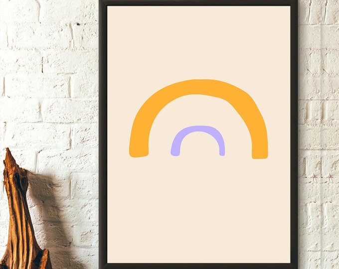 Modern Art Print - Geometric Boho Decor - Botanical Wall Art