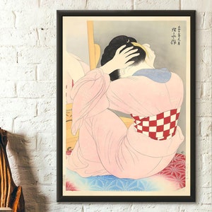 Póster Ukiyo-e de mujer en Ito Shinsui, impresión de arte mural japonés, decoración de primera calidad.