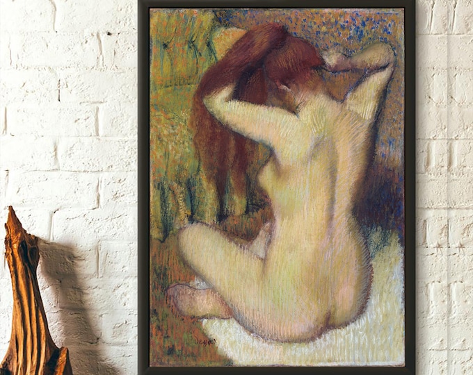 Edgar Degas Print Woman Combing Her Hair 1888 Fine Art Print Degas Poster Degas Wall Art Degas Drawing Degas Art Print