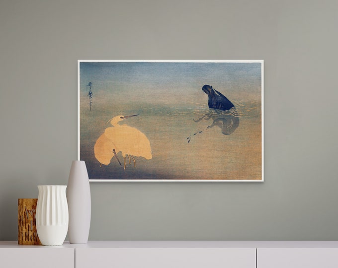 Cormorant Illustration by Utamaro Kitagawa -Japanese Wall Art Utamaro Print Japanese Print Japanese Wall Art Japanese Decor Bird Prints