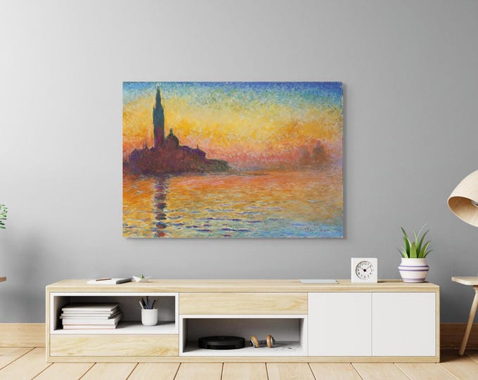 San Giorgio Maggiore at Dusk Claude Monet Fine Art Print Wall Art Decor