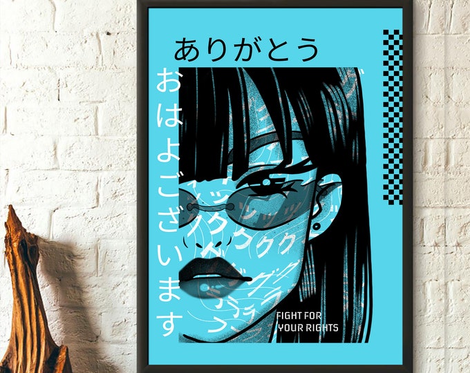 Japanese Feminist Wall Art Poster  Womens Rights  Votes for Women  Premium Quality Decor