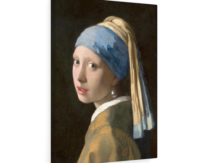 Canvas Art Reproduction Girl with a Pearl Earring by Vermeer Classic Masterpiece PRINT