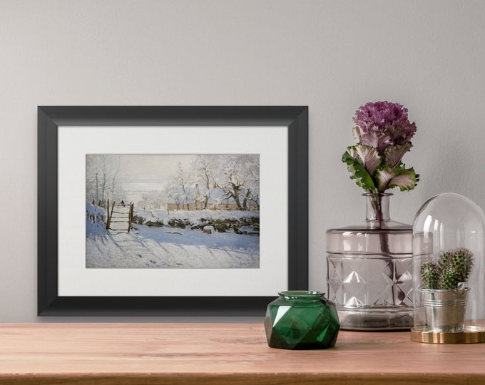 Wall Art The Magpie 1868 Claude Monet Art Reproduction - Claude Monet Print Vintage Wall Art Monet Wall Art