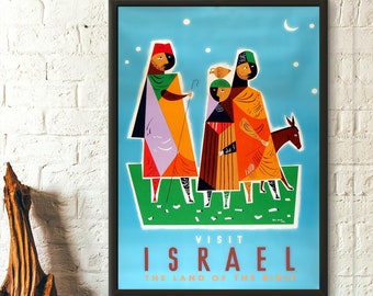 Israel Travel Print - Travel Decor Travel Wall Art Israel Poster Israelian Prints Vintage Israel Gift Idea Travel Poster Art Reproduction