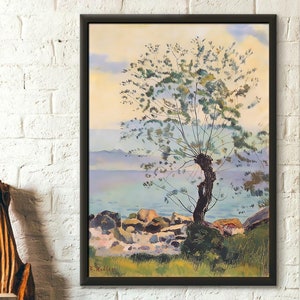 Hochwertiges Qualitätsposter: Weidenbaum am See 1890 Ferdinand Hodler Print Fine Art Poster zur Einweihungsparty oder zum Geburtstag