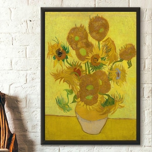 Sunflowers Vincent van Gogh Print - Fine Art Print Van Gogh Poster Birthday Gift Idea Housewarming Gift Sunflower Poster Flower Print