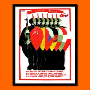 Impresión de propaganda soviética - Póster soviético, impresión rusa, póster del PCCh, póster del comunismo, arte mural soviético, idea de regalo, impresiones soviéticas, arte mural