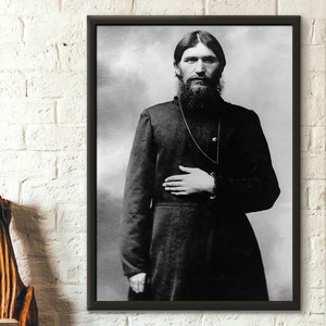 Grigori Rasputin Portrait Print - Russian Poster Pasputin Poster Mystic Poster Wall Art Print Gift Idea - Living Room Prints Wall Art
