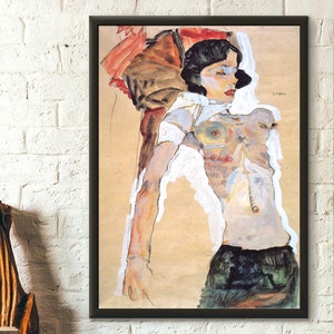Póster de calidad superior: Impresión de Egon Schiele 1911 Impresión de bellas artes Impresiones Giclée Reproducción de póster de Schiele Arte de pared de Schiele Arte de pared de cumpleaños