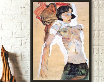 Egon Schiele Print 1911 - Fine Art Print Giclee Prints Schiele Poster Reproduktion Schiele Wandkunst Housewarming Geschenkidee Geburtstag Wandkunst