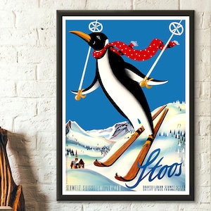 Switzerland Travel Print - Vintage Travel Poster Ski Poster Swiss Print Travel Wall Art Travel Decor Birthday Gift Idea Housewarming