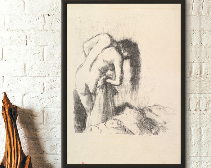 Edgar Degas Print - After The Bath - Nude Wall Art Fine Art Poster Unique Home Decor Gift