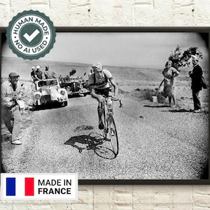 Tour de France Photography Print 1955 Louison Bobet Poster Tour De France Poster Cycling Poster Bicycle Wall Art Cycling Print