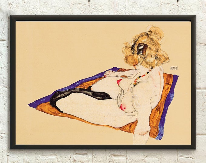 Egon Schiele Art Print: Blonde Nude, 1912
