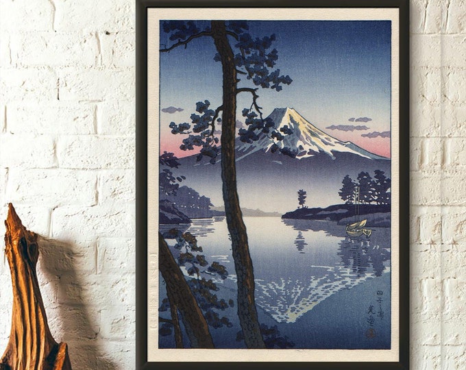 Fuji From Tago Bay Tsuchiya Koitsu Print Edo Period Japanese Print Koitsu Poster Japan Wall Art Koitsu Japanese Art Japan Art