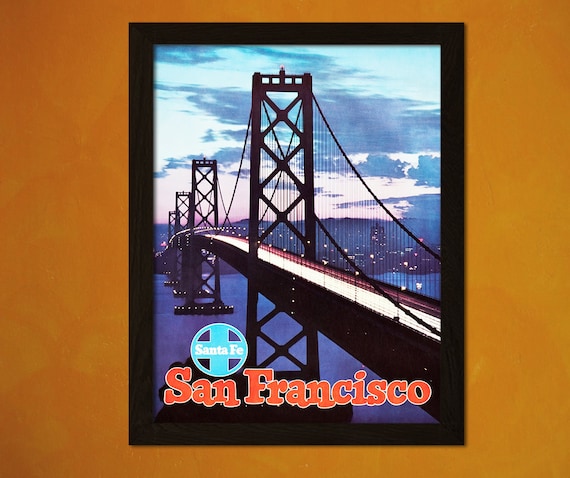 VintageTravel Poster-Reproduction San Francisco Bridge