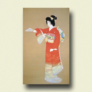 Noh Dance Prelude 1936 - Uemura Schoen Ukiyo-e Print Japanisches Kunstplakat für Wohnkultur Einzigartige Geschenkidee
