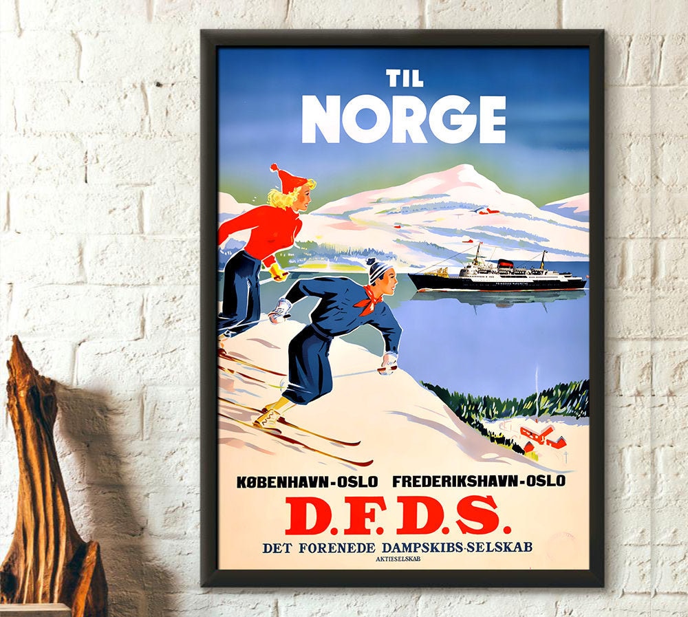 Vintage Skiing Poster - Le Chasse Neige - VintageWinter