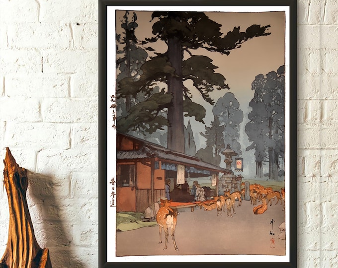 Way to the Kasuga Shrine Print 1938 by Hiroshi Yoshida Ukiyoe Wall Art Japanese Poster