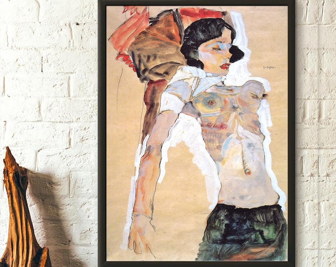 Egon Schiele 1911 Fine Art Print  Premium Giclee Reproduction  Vintage Wall Art for Home Decor