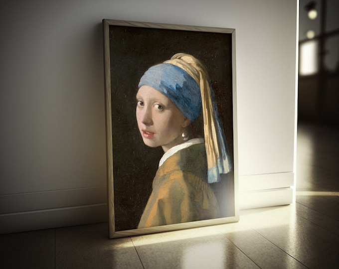 Girl with a Pearl Earring Art Print   Vermeer Reproduction on Watercolor Paper  Premium Quality Wall Decor