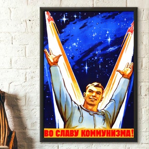 CCCP Vintage Sowjetunion Plakat Wand Kunst Kommunistische Werbung Dekor