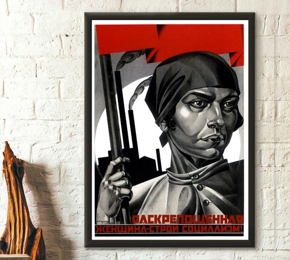 Sowjetisches Propoganda Poster Sowjetisches Feministisches Etsy