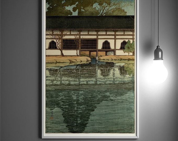 A Section of the Byodo Temple Uji 1921 - Kawase Hasui Japanese Art - Hasui Wall Art Japanese Print Ukiyo-e Poster Art Japan Art Gift Idea
