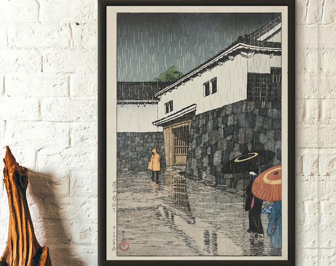 Okayama Uchisange 1923 Hasui Print  Japanese Ukiyo-e Wall Art  Vintage Japanese Art Poster