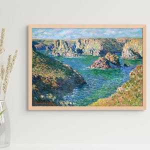 Arte mural Claude Monet Port Donnant, Belle Ile 1886 - Impresión de bellas artes Monet Póster de arte mural Impresión Póster de Monet Idea de regalo