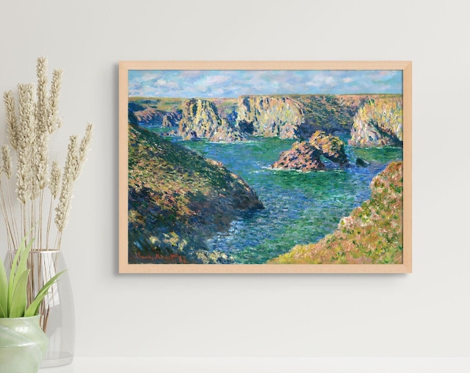 Wall Art Claude Monet Port Donnant, Belle Ile 1886 - Fine Art Print Monet Wall Art Poster Print Monet Poster Gift Idea