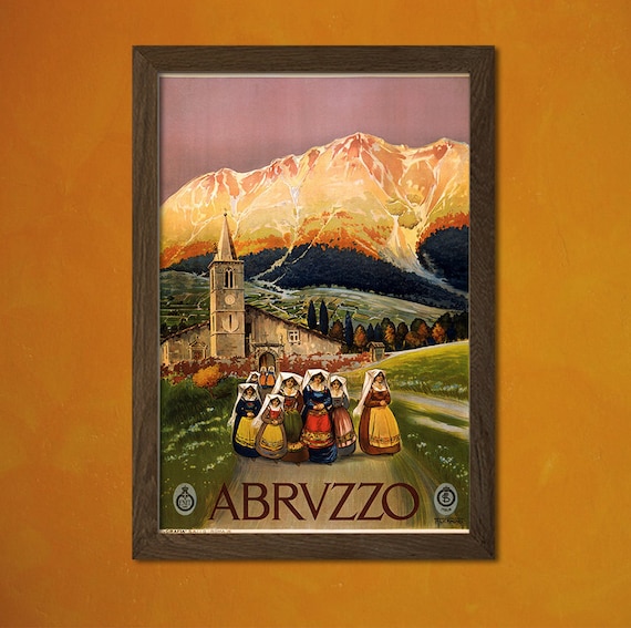 VINTAGE ABRUZZO ITALY ITALIAN TRAVEL A2 POSTER PRINT