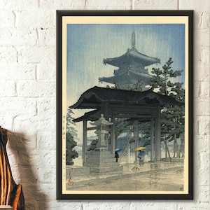 Kawase Hasui Ukiyo-e Print  Vintage Japanese Wall Art  Elegant Decor for Home