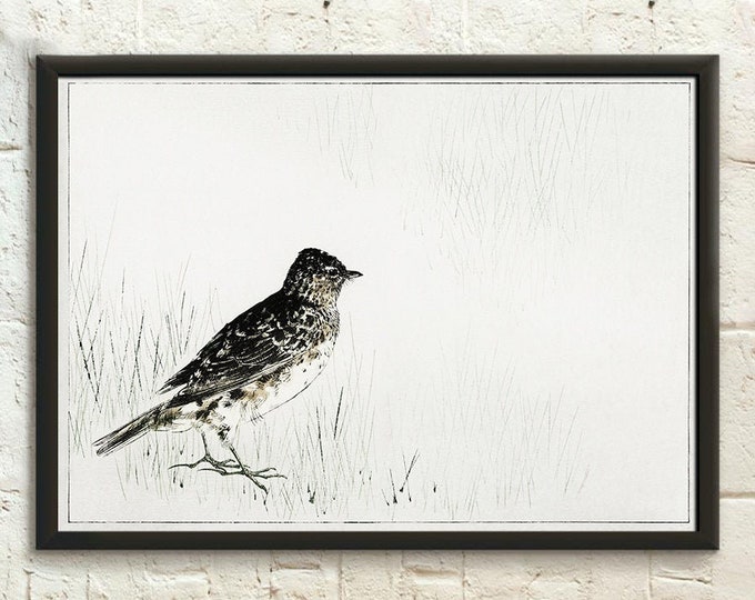 Japanese Bird Print Art by Bijutsu Sekai - Elegant Wall Decor