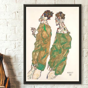 Hingabe 1913 Egon Schiele Giclée Kunstdruck Premium Wanddekor Fine Art Poster