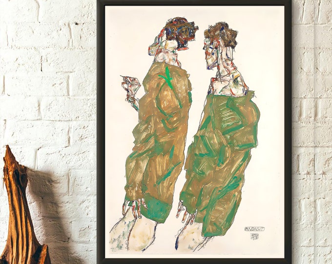 Egon Schiele 'Devotion 1913' Fine Art Giclee Print