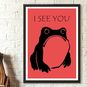 Póster de rana para pared, decoración infantil de primera calidad.
