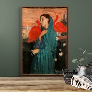 Edgar Degas Mujer joven con ibis 1860 - Impresión artística Decoración del hogar Póster Arte de pared de Degas Arte de pared de Degas Regalo Póster vintage Regalo para ella nuevo