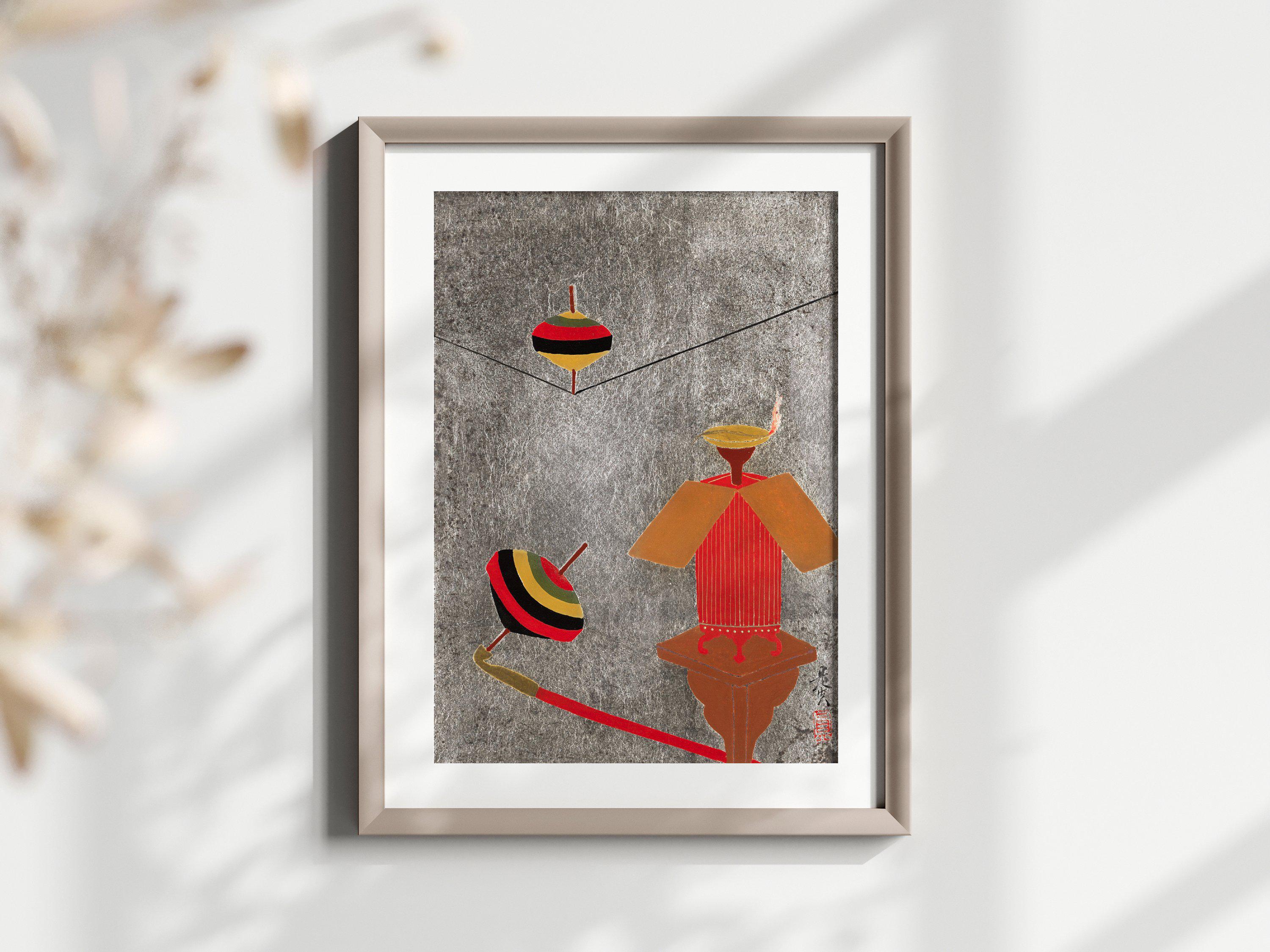 ヴィンテージのプリント絵画 Mitsukini Defying the Skeleton Spectre, circa 1845' Giclee