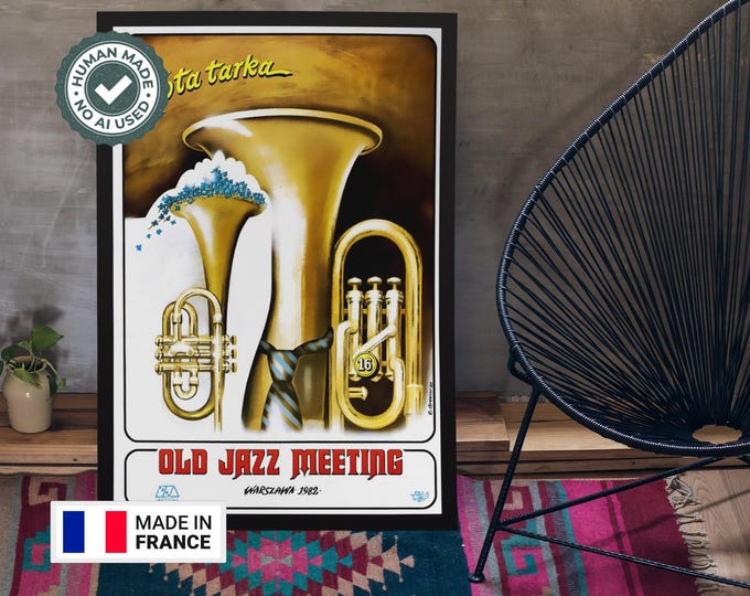 Warsaw Jazz Festival Poster 1982: Vintage Music Print